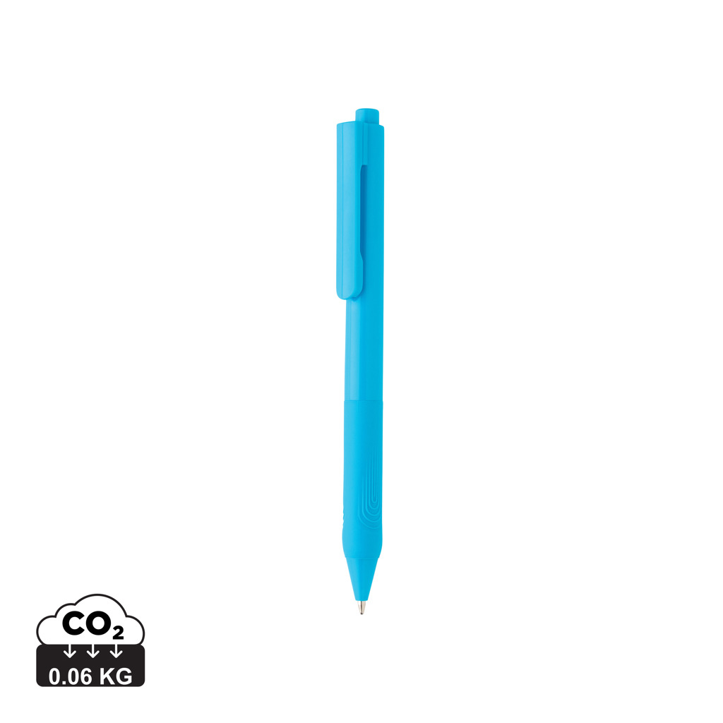 Stylo personnalisé avec grip silicone X9 Bleu clair